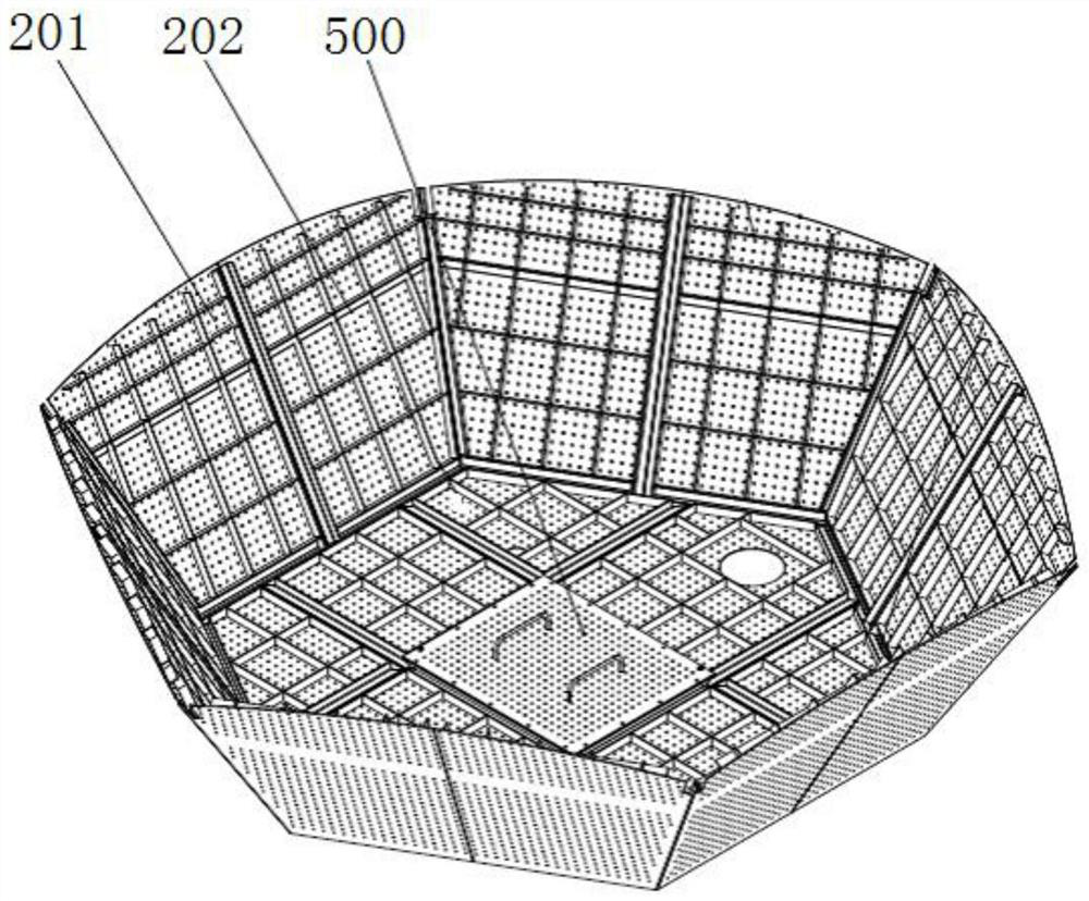 Steam-water separation device for spherical tank heat accumulator