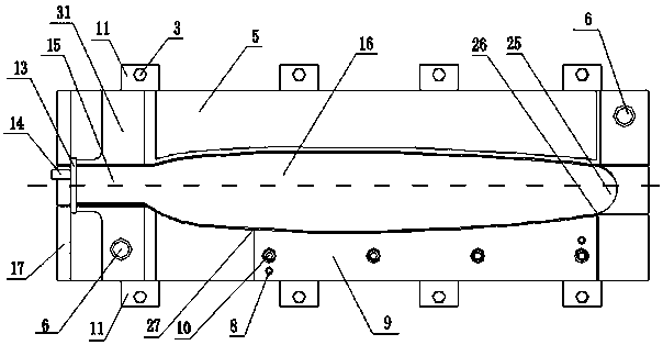 Manufacturing die of unmanned aerial vehicle blade