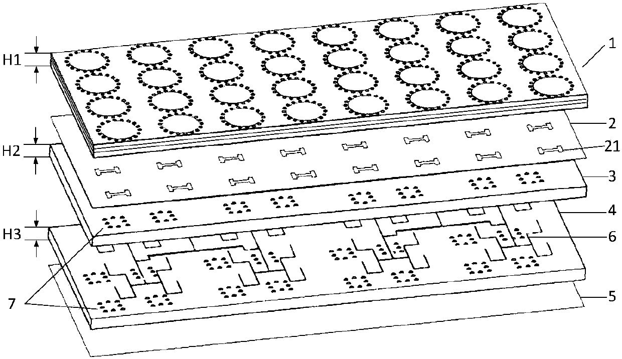 Multi-layer structure-based millimeter wave array antenna