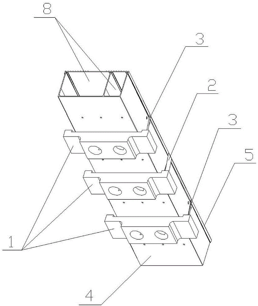 Cable duct box device for rail transportation