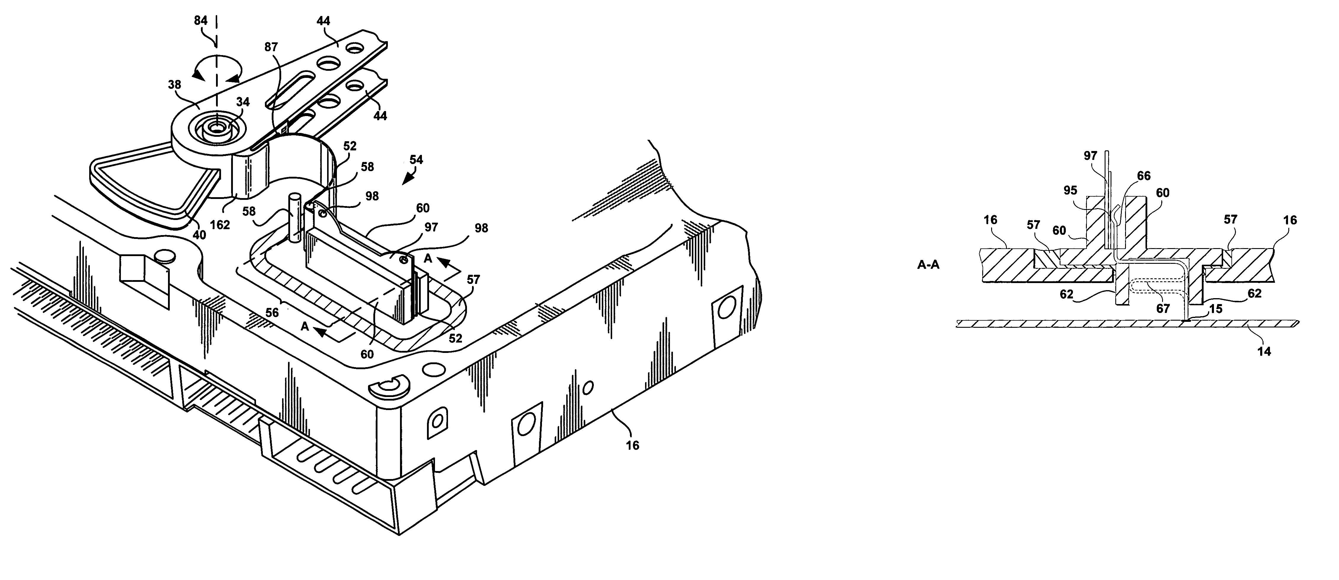 Disk drive including a base assembly having a flex-to-board edge connector