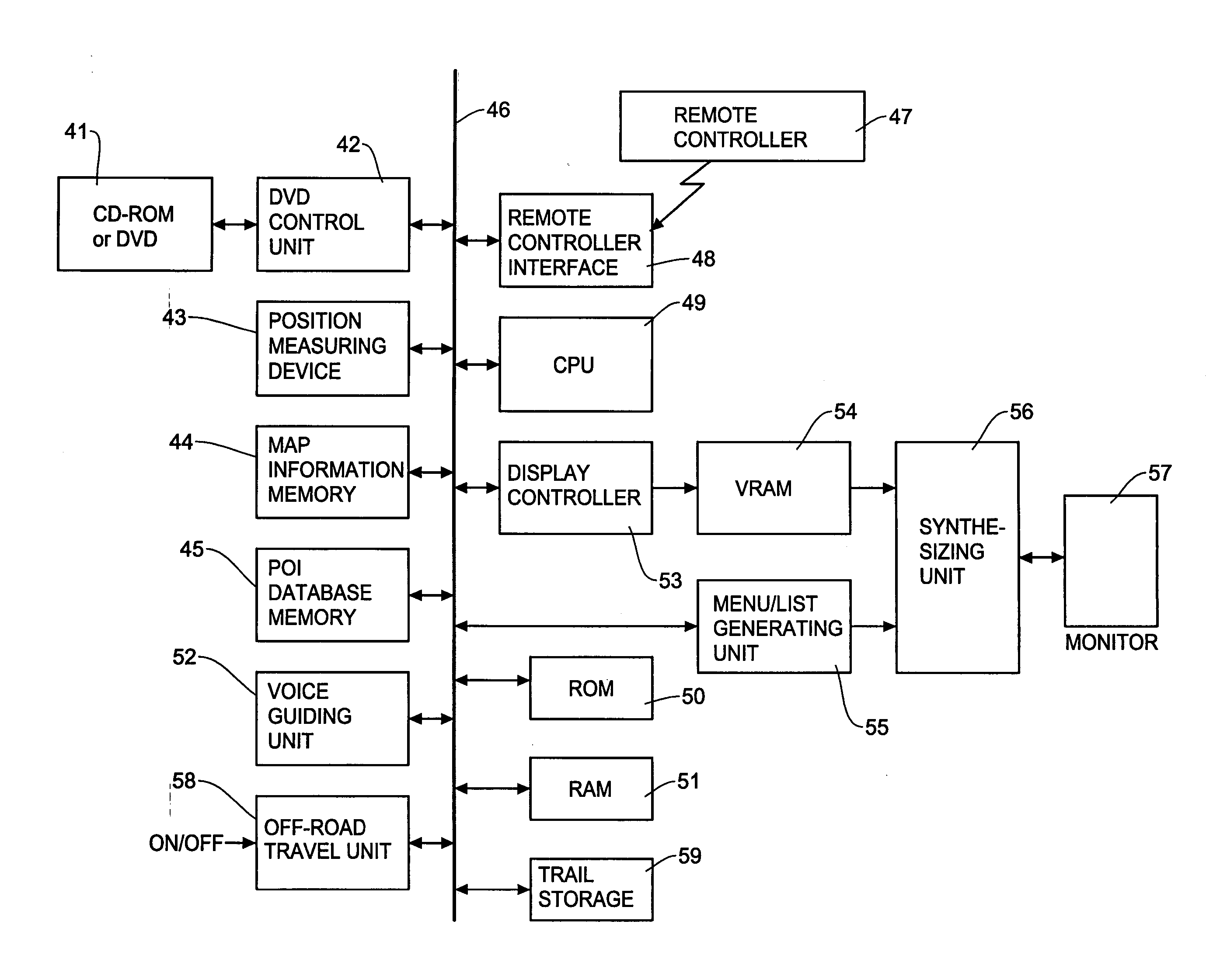 Off-road trail recording method and apparatus for navigation system