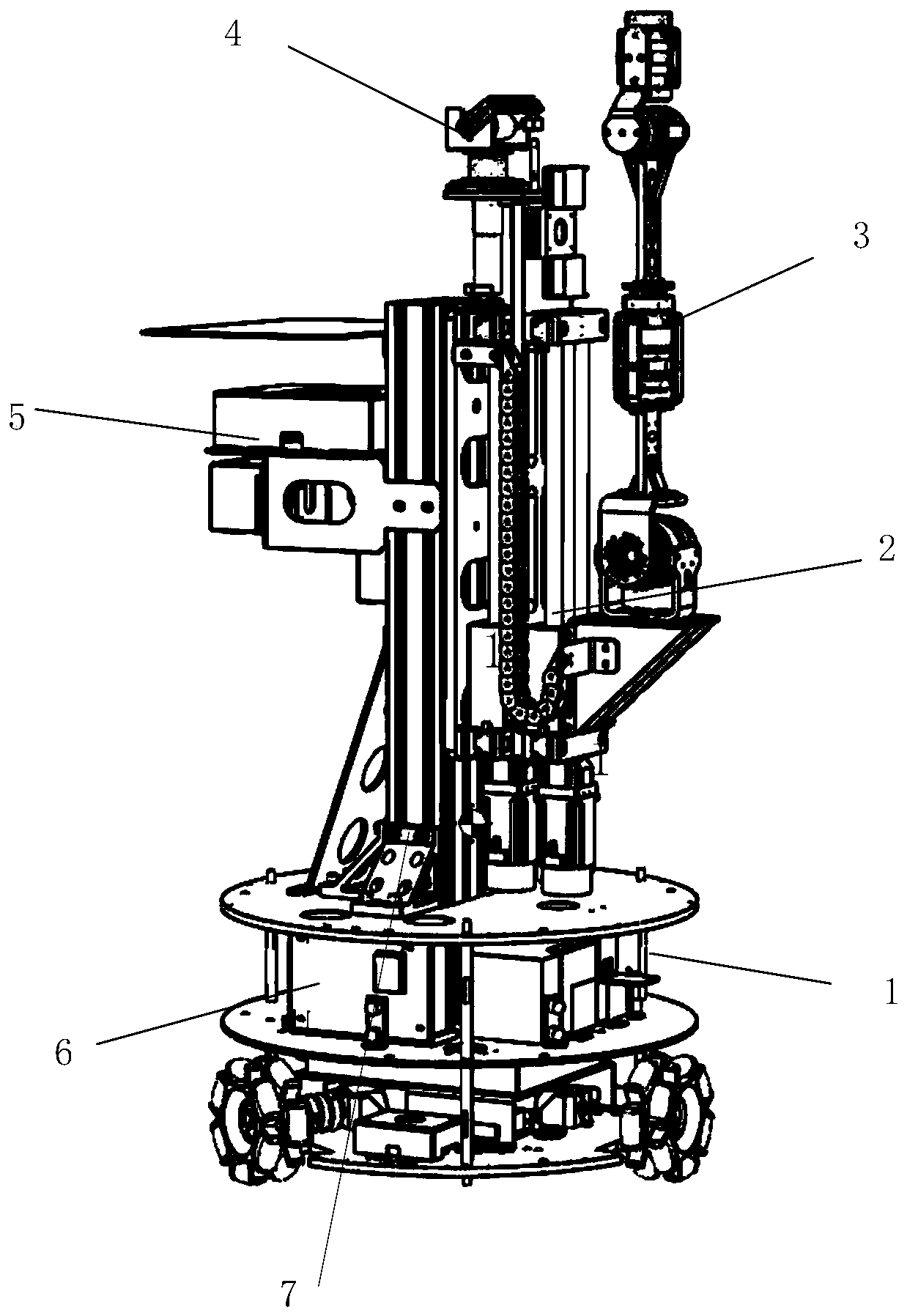 Arm liftable omnidirectional mobile compound nursing robot