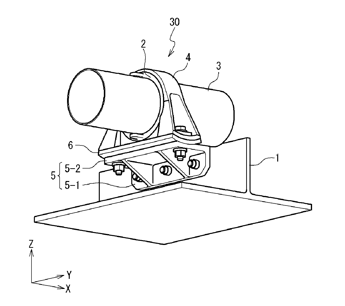 Tube support structure for aircraft