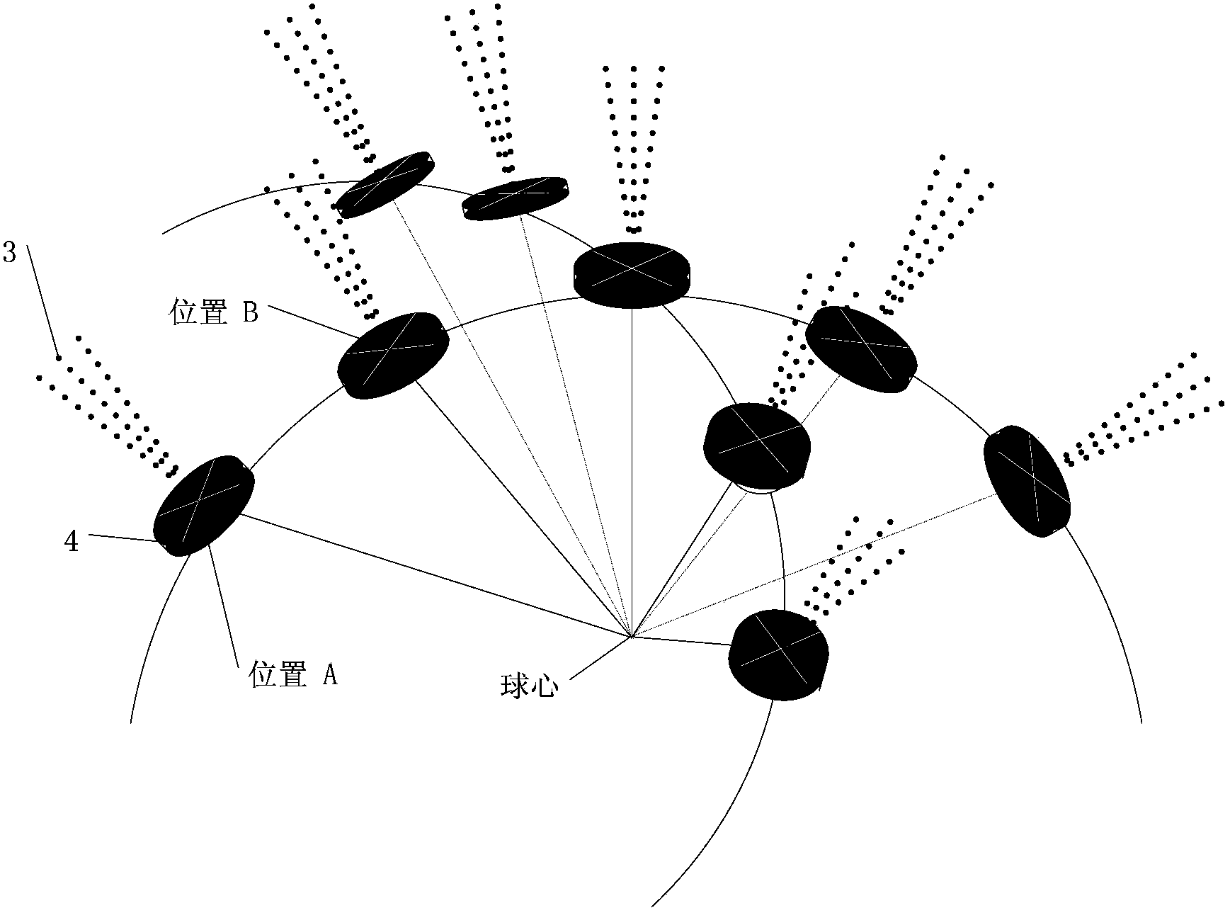 Online industrial robot calibration device based on spatial curved surface restraint