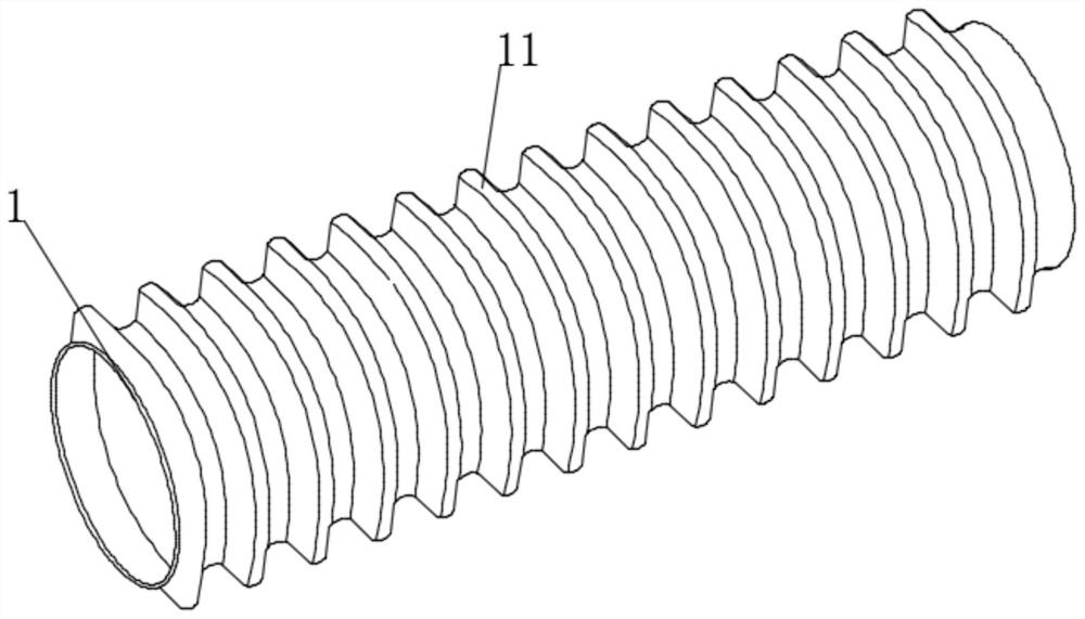 Air contact type self-condensation repaired electric corrugated pipe