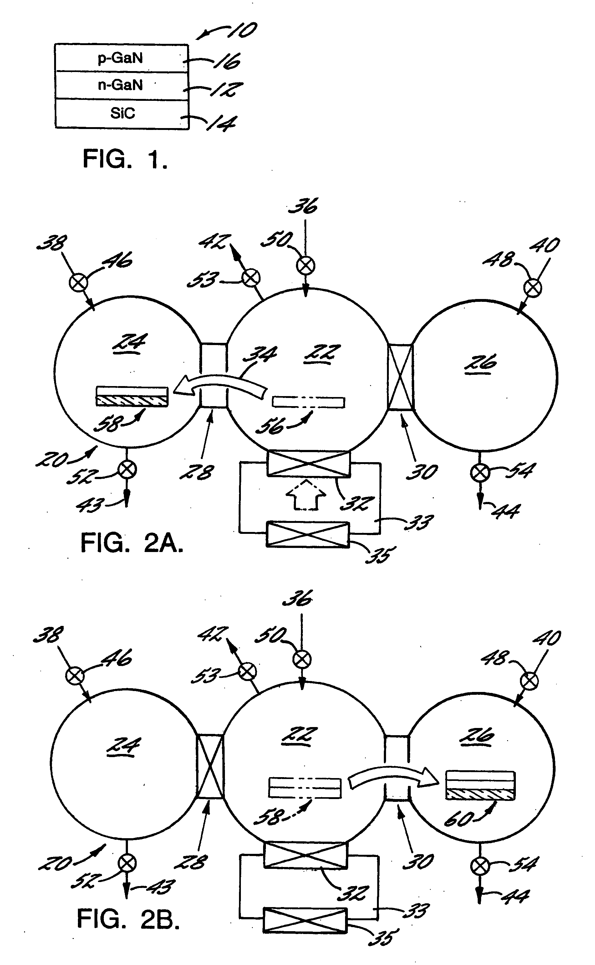 Multi-chamber MOCVD growth apparatus for high performance/high throughput