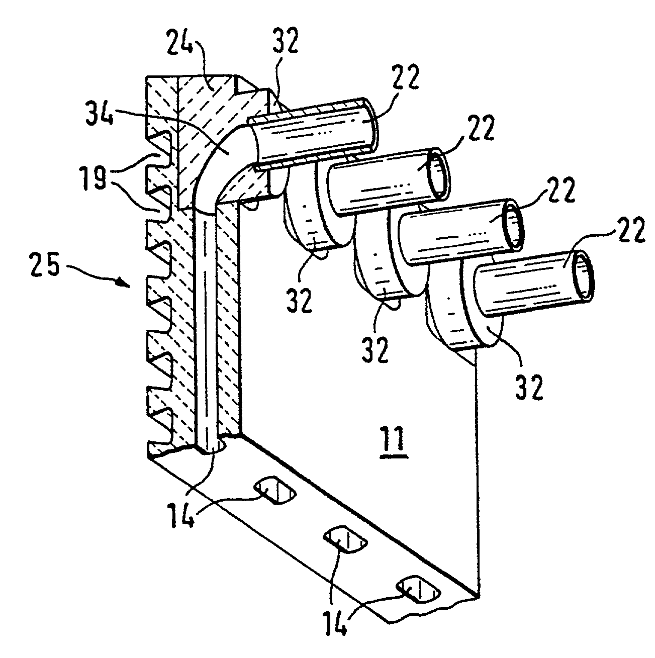 Cooling panel for a furnace for producing iron or steel