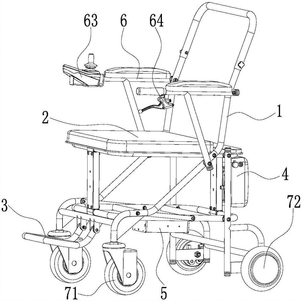 Walking-aid wheelchair