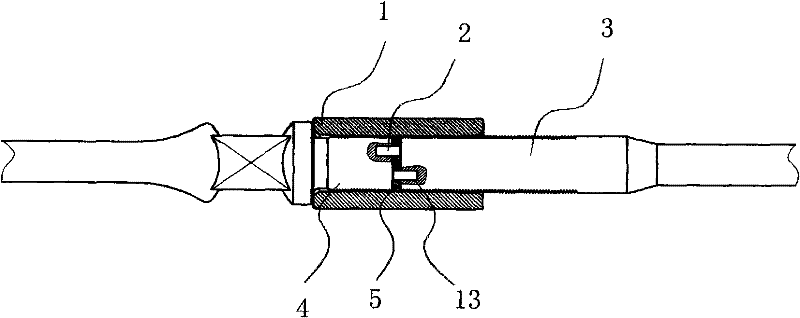 Sucker rod anti-tripping connecting device and manufacturing method thereof