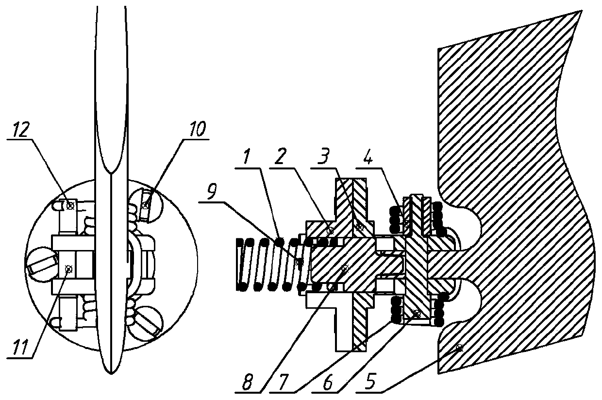 Minitype rudder face folding mechanism component