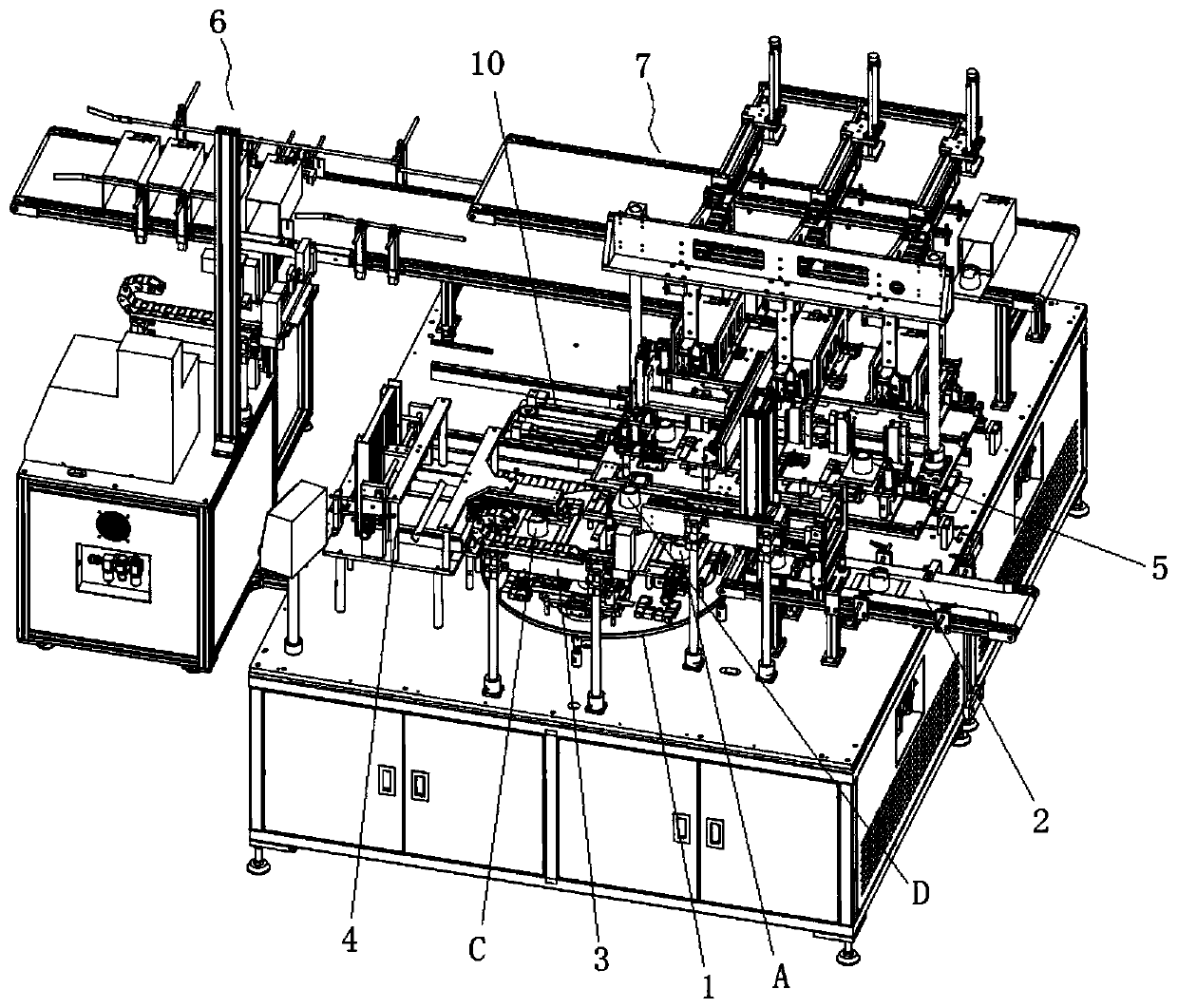 Full-automatic deep-cylinder wine box assembling machine