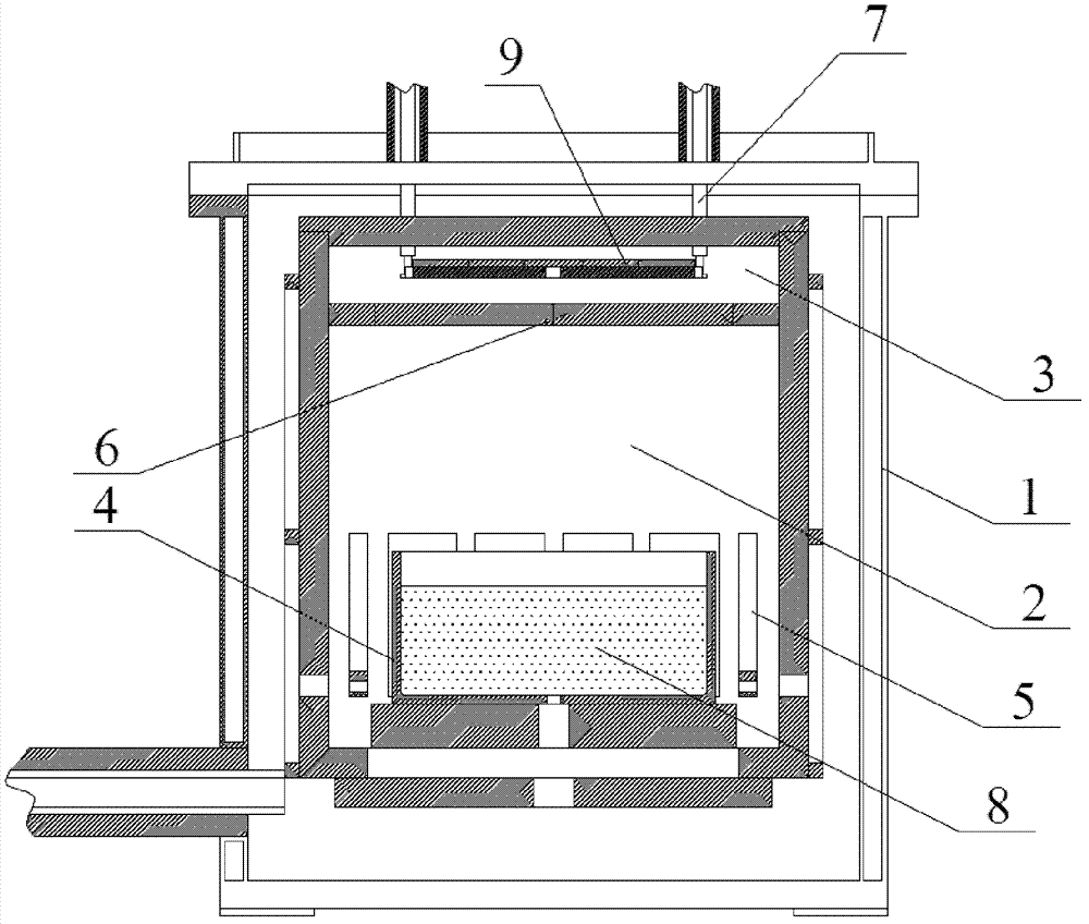 Quasi monocrystalline silicon casting device and method