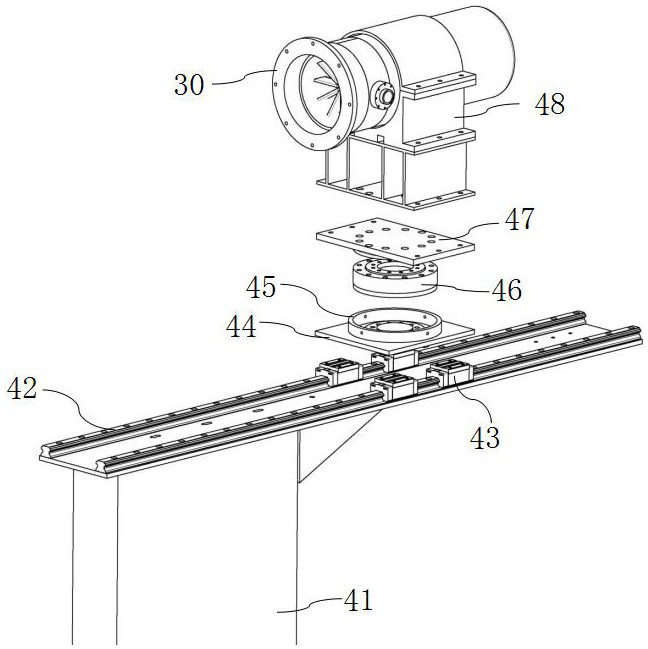 An air inlet test simulation device and simulation method