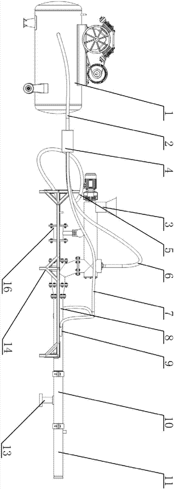 Pneumatic jet performance test bench