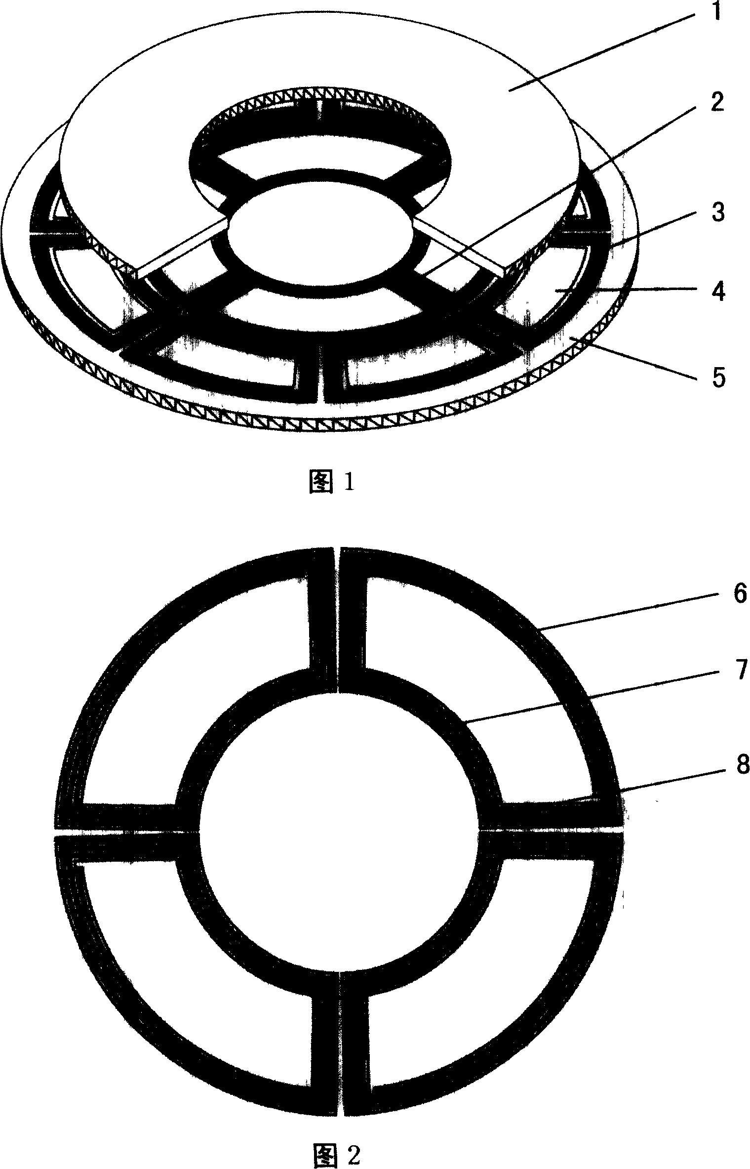 Internal stabilized electromagnetic suspension ring-shaped micro-rotating gyroscope