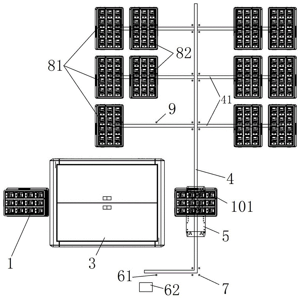 Warehousing system based on AGV delivering and loading small handcart and warehousing and warehouse-out method