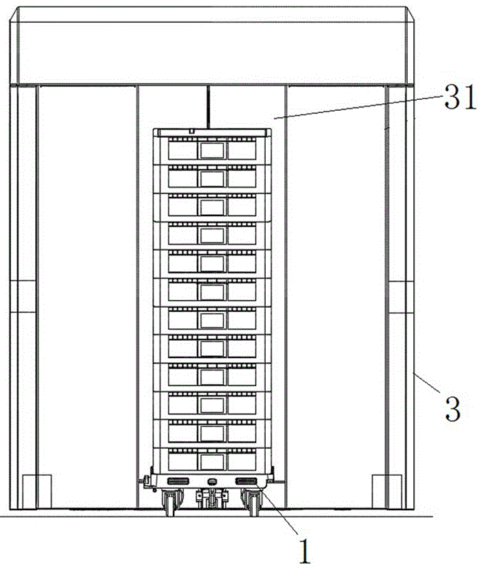 Warehousing system based on AGV delivering and loading small handcart and warehousing and warehouse-out method