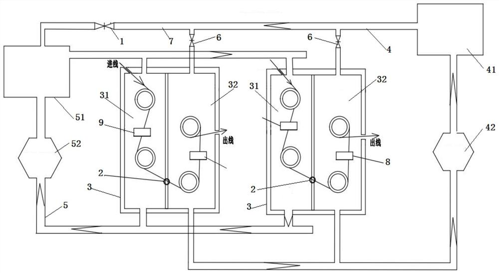 Wire drawing emulsion circulating system, wire drawing device and control method