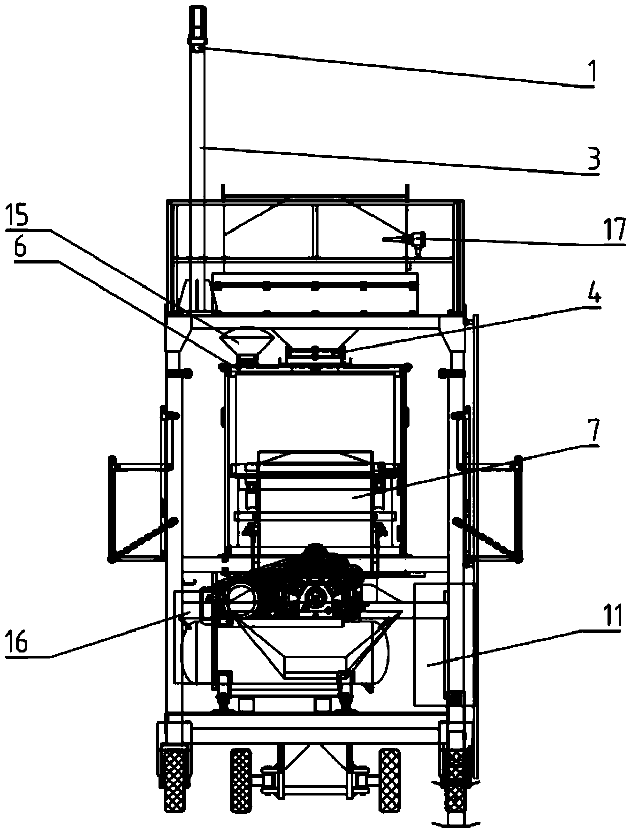 Bulk grain metering weighing system