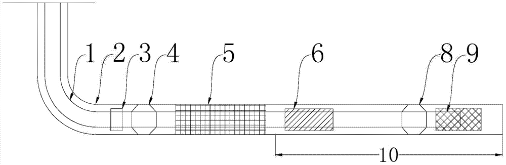 Pipe column for horizontal well