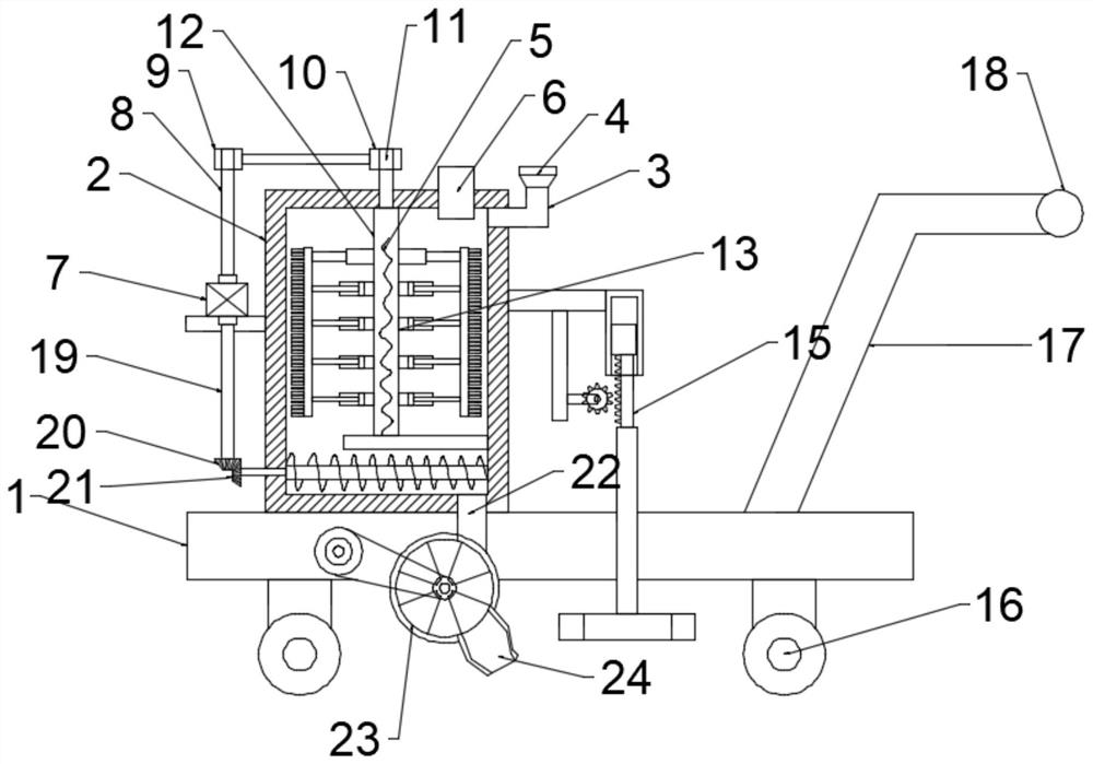 Asphalt paving device for road construction