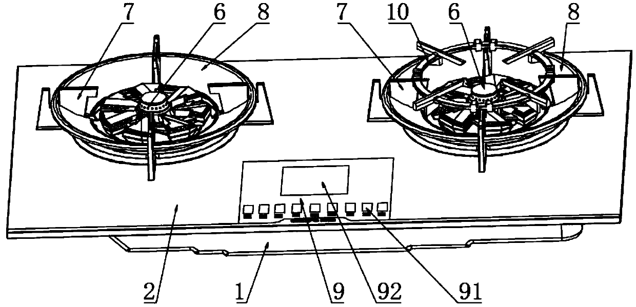 Touch sensitive type stove convenient to wash and high in burning efficiency