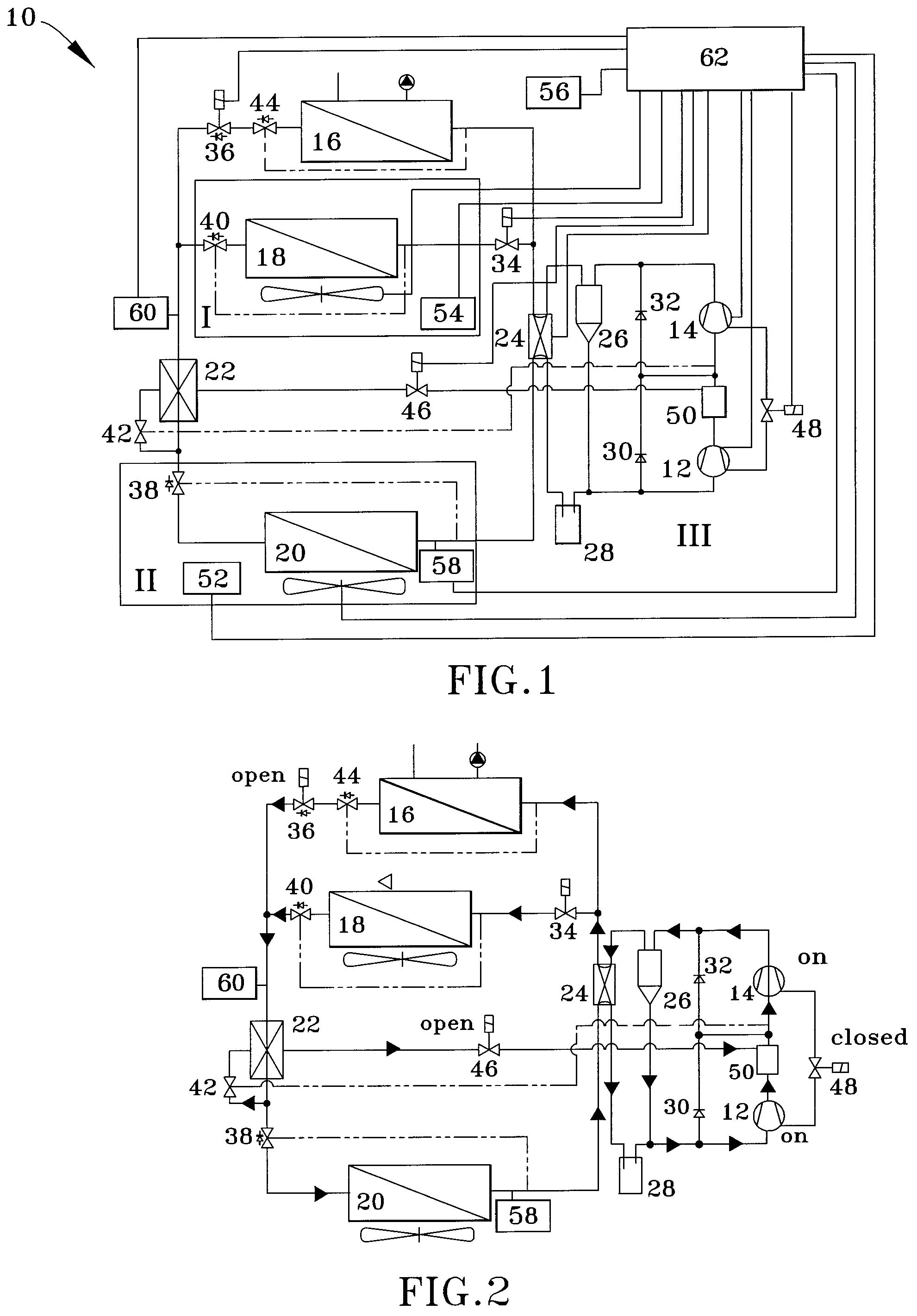 Heat pump system with multi-stage compression