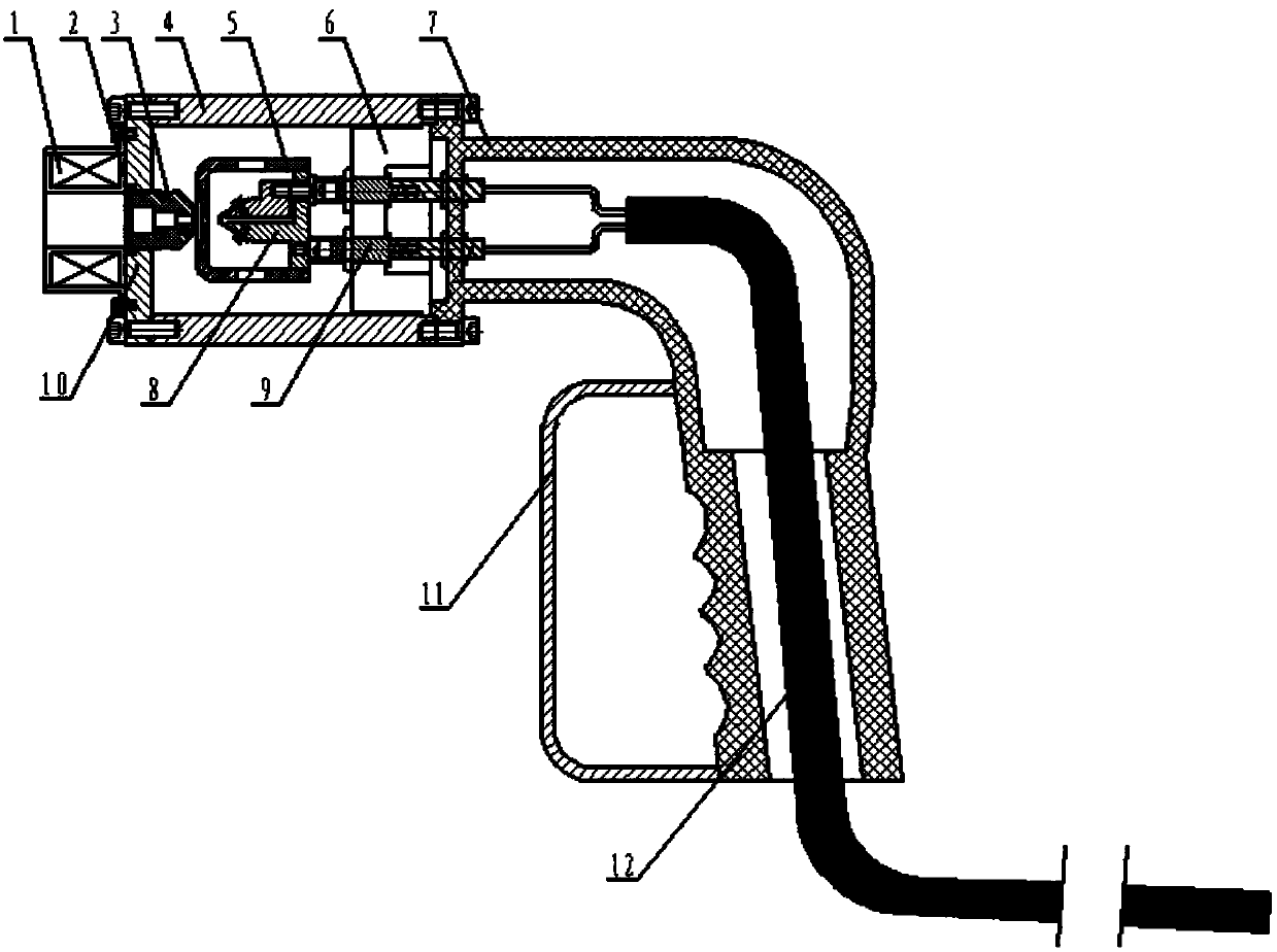 A portable hand-held electron gun for space on-orbit operations