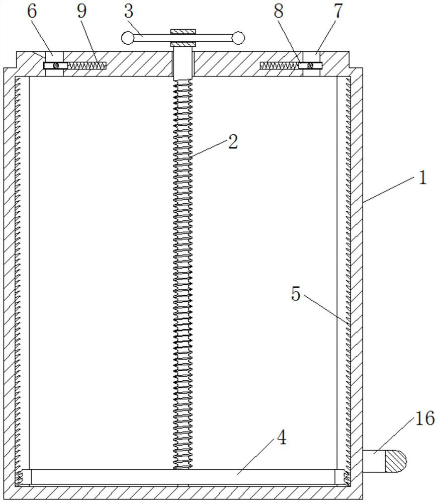 A storage device for architectural paint based on gear cross transmission