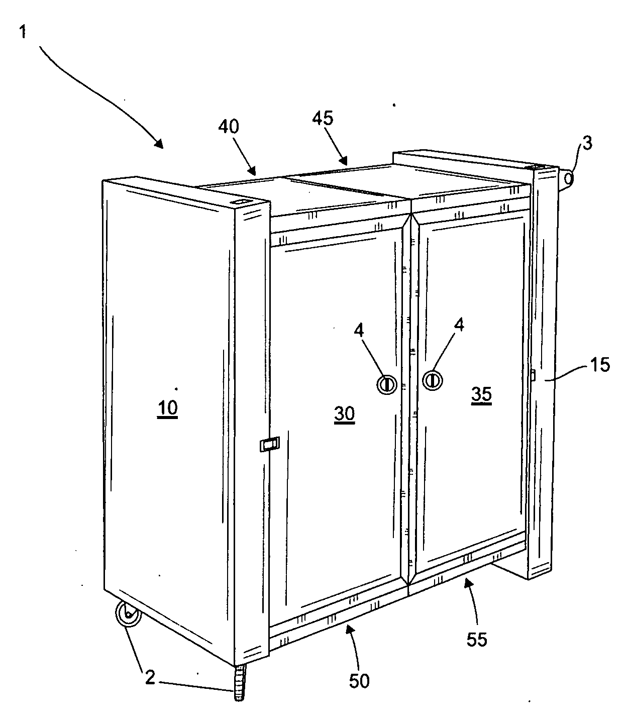 Collapsible service trolley