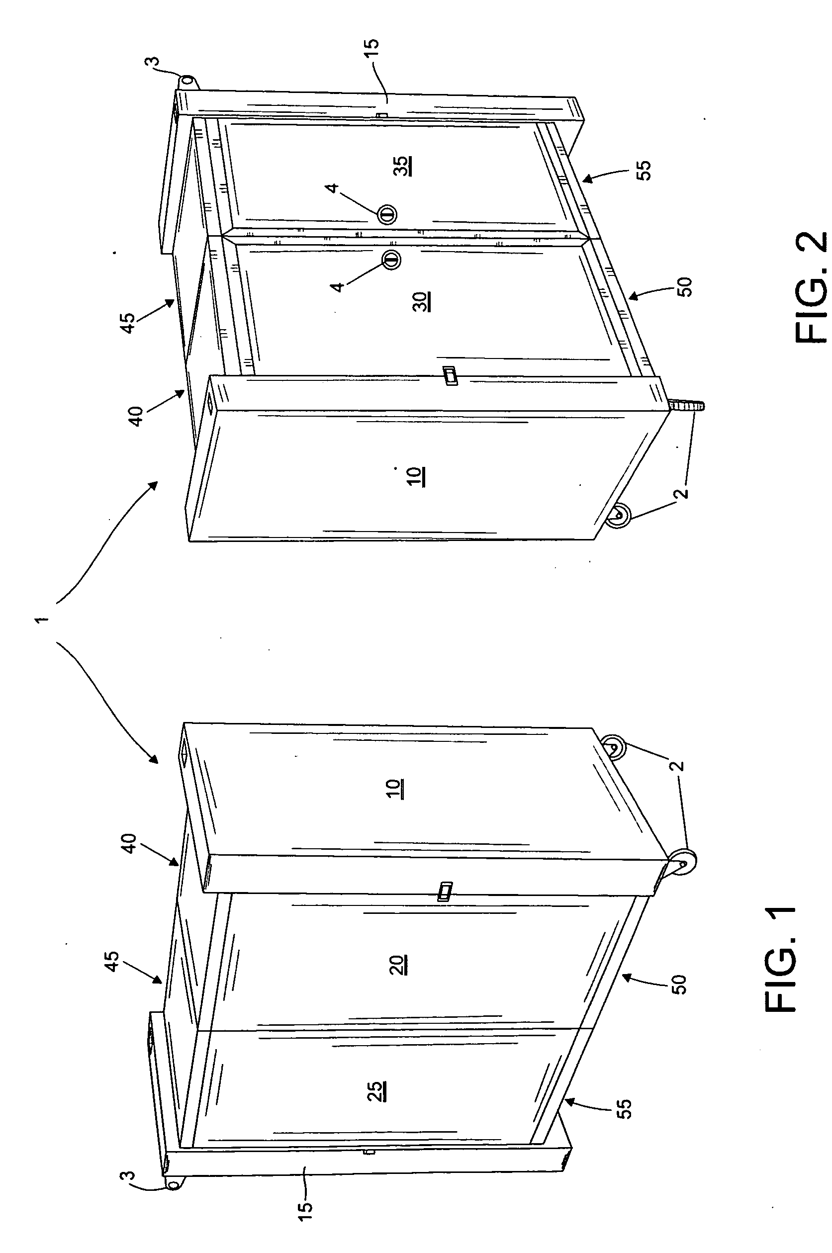 Collapsible service trolley