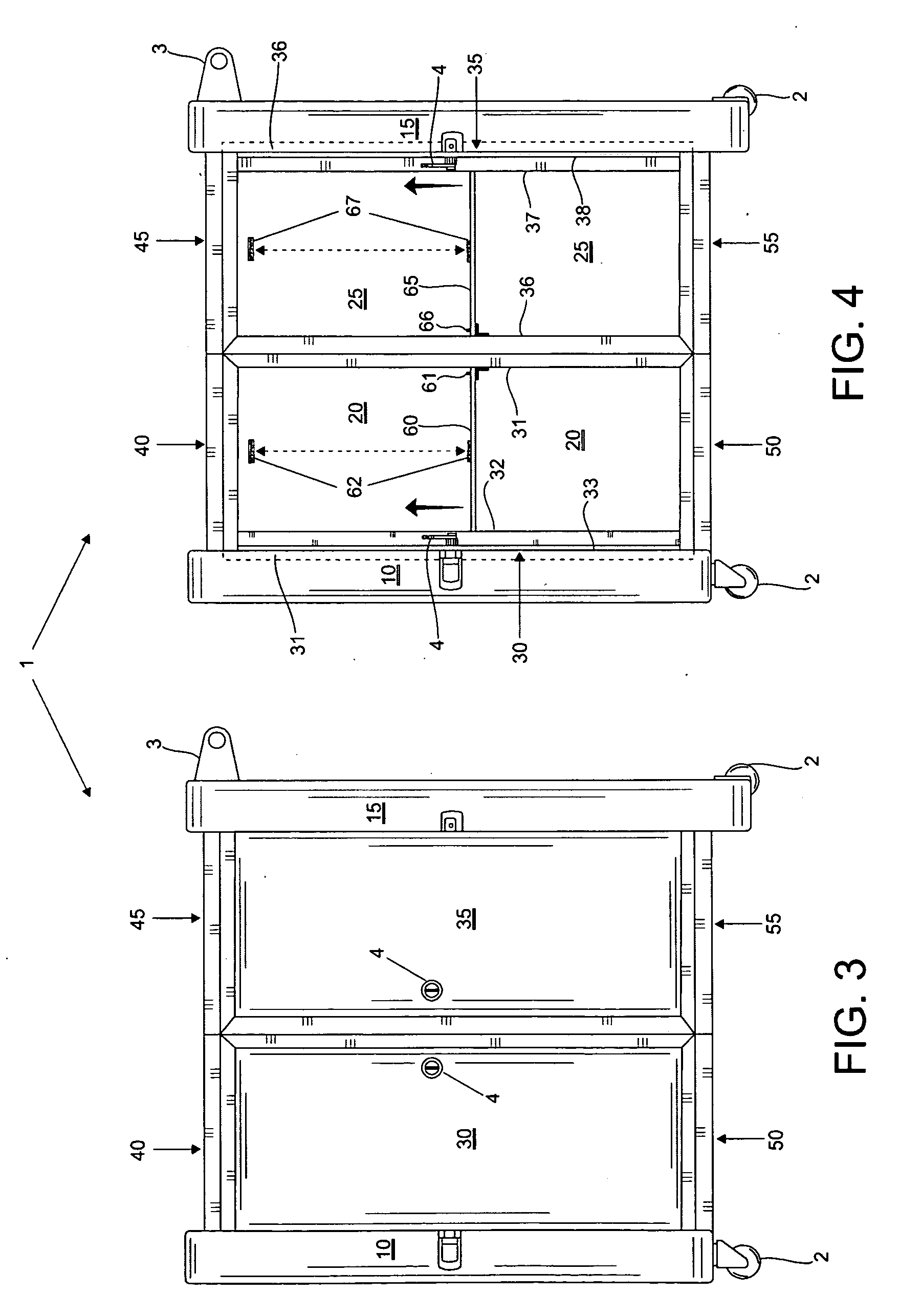 Collapsible service trolley