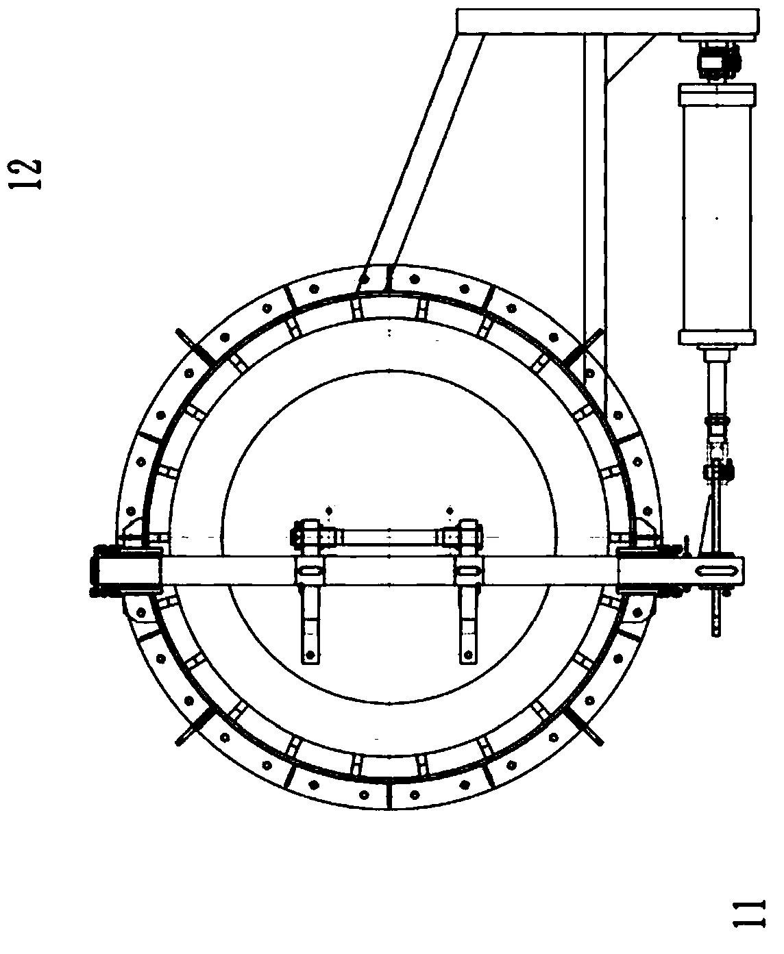 High temperature resistance hard sealing quickly-closed door