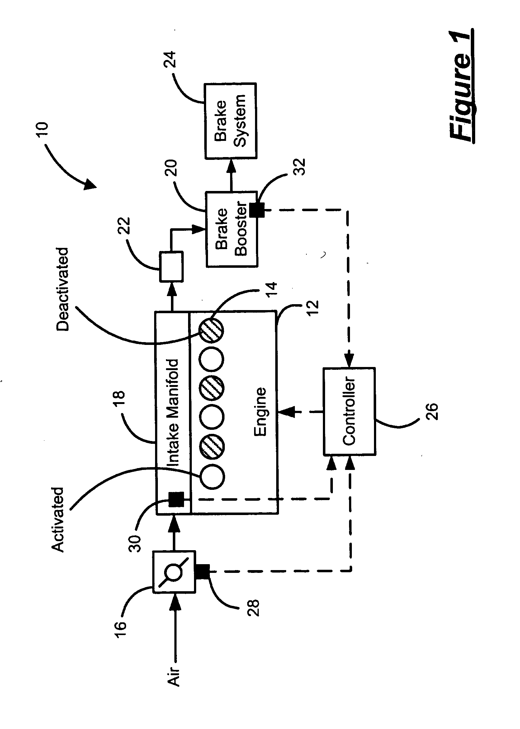 Brake booster vacuum sensor diagnostic