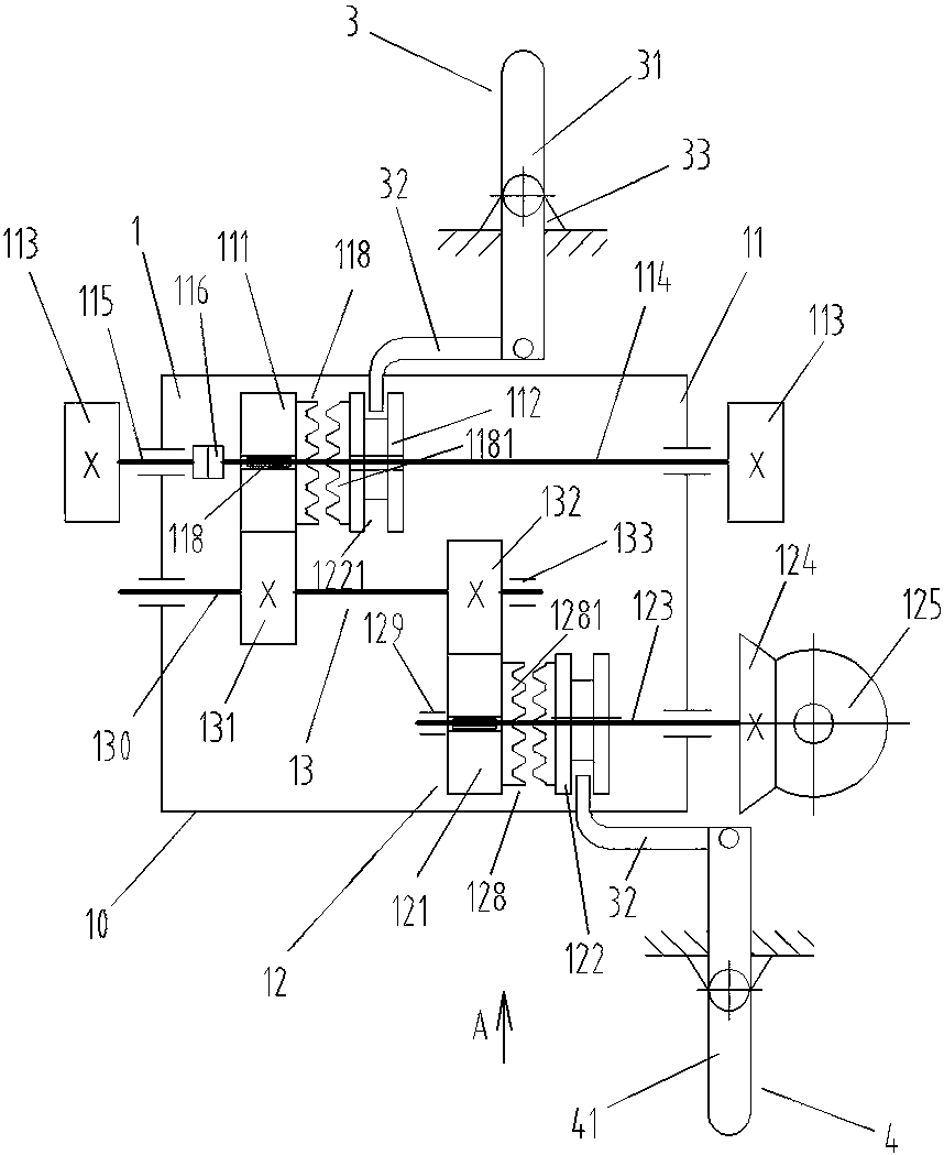 Sailing-on-water and land-running switching system of amphibious vehicle-vessel