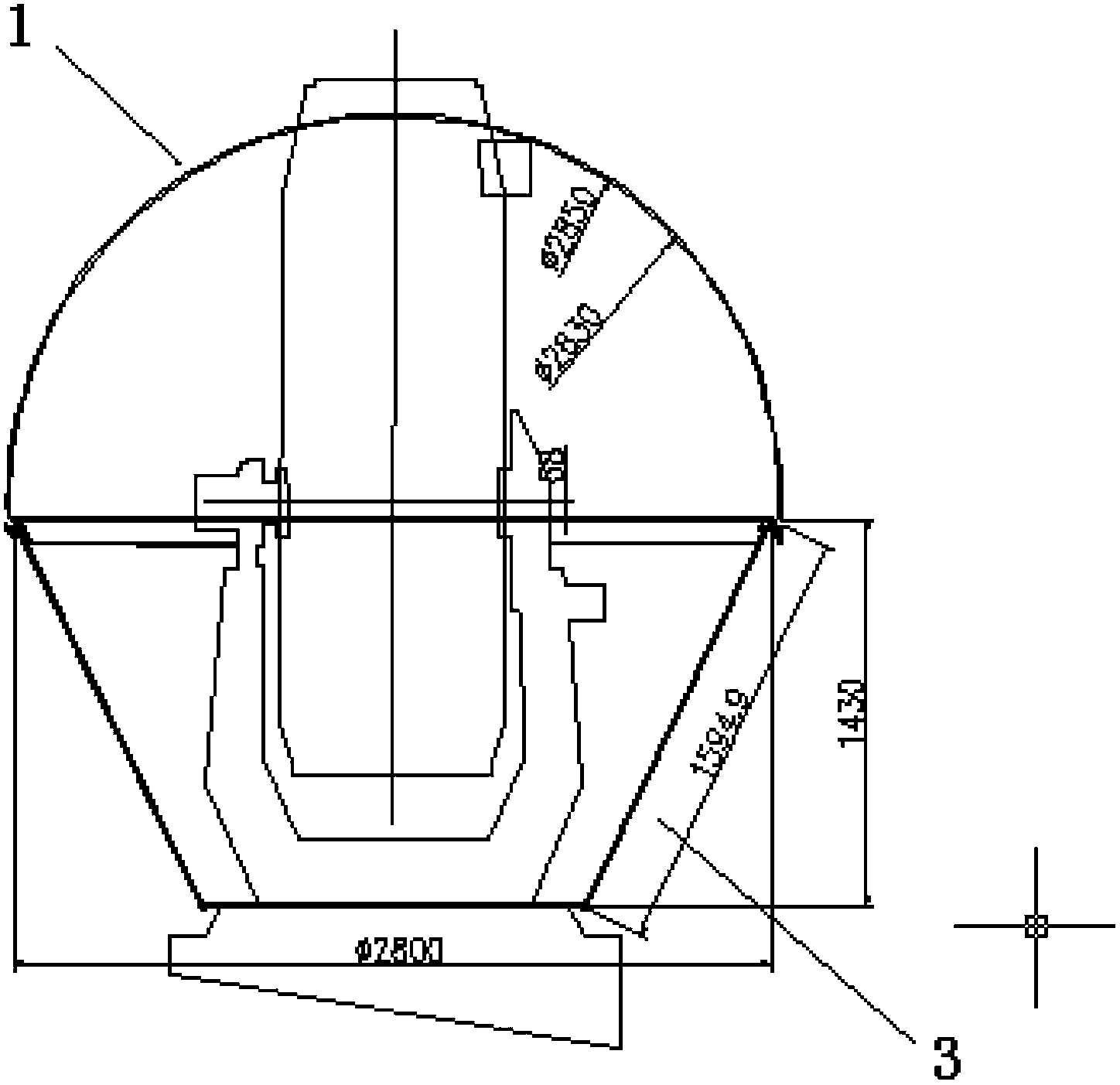 Light-weight slave astronomical telescope dome applicable to Antarctic