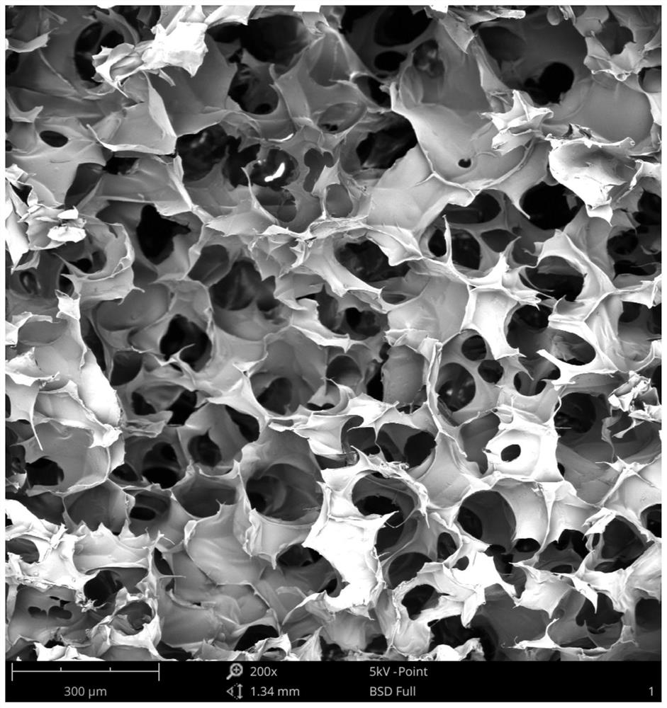 Porous hydrogel sponge as well as preparation method and application thereof