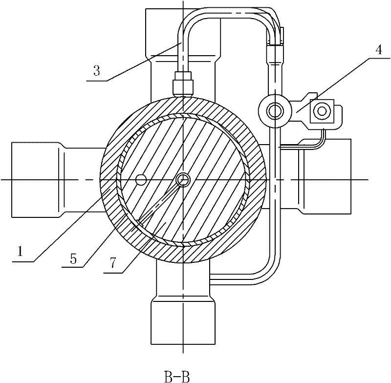 Piston type four-way reversing valve