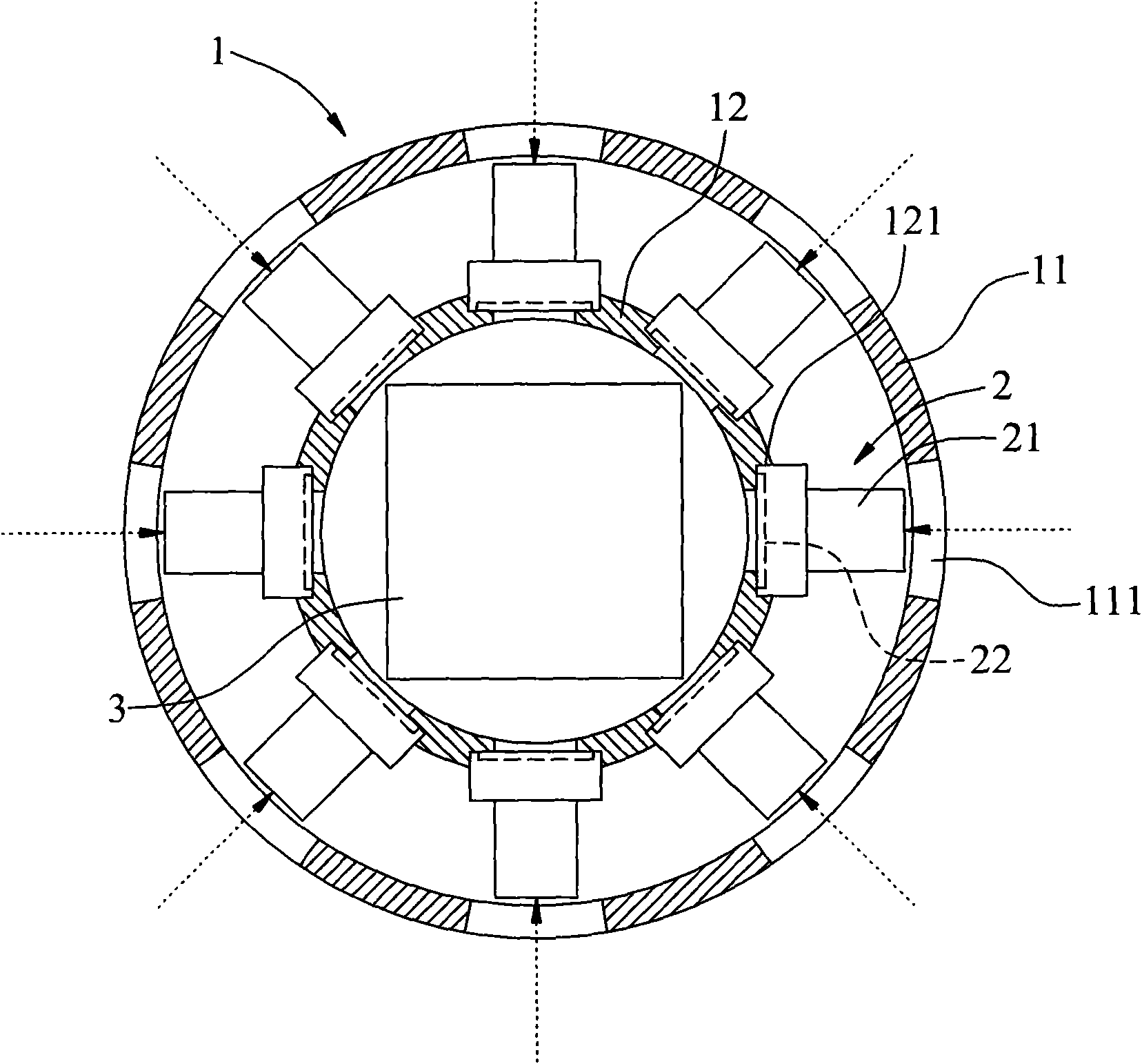 Image shooting device in panorama mode