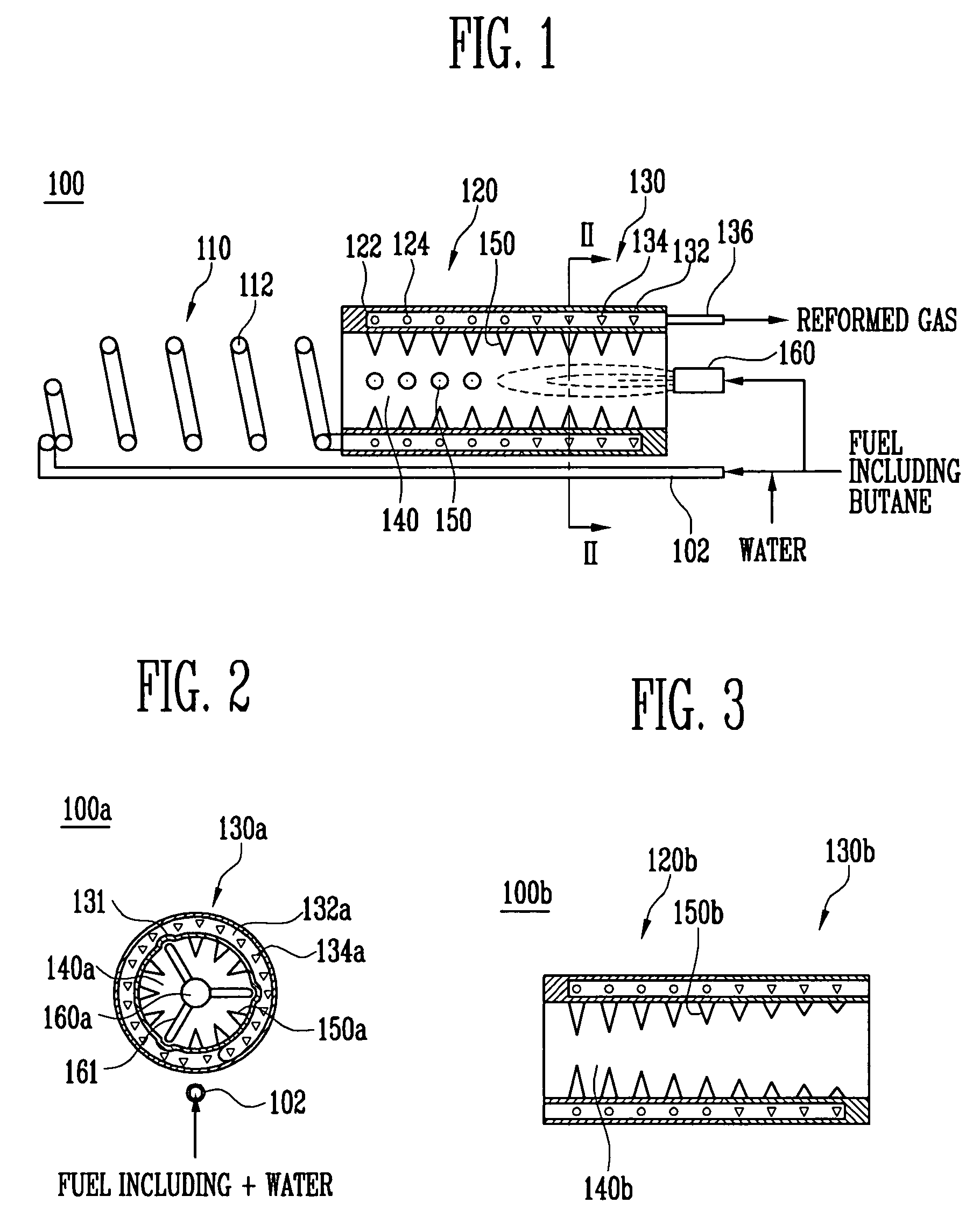 Pipe shaped reformer having rugged internal surface