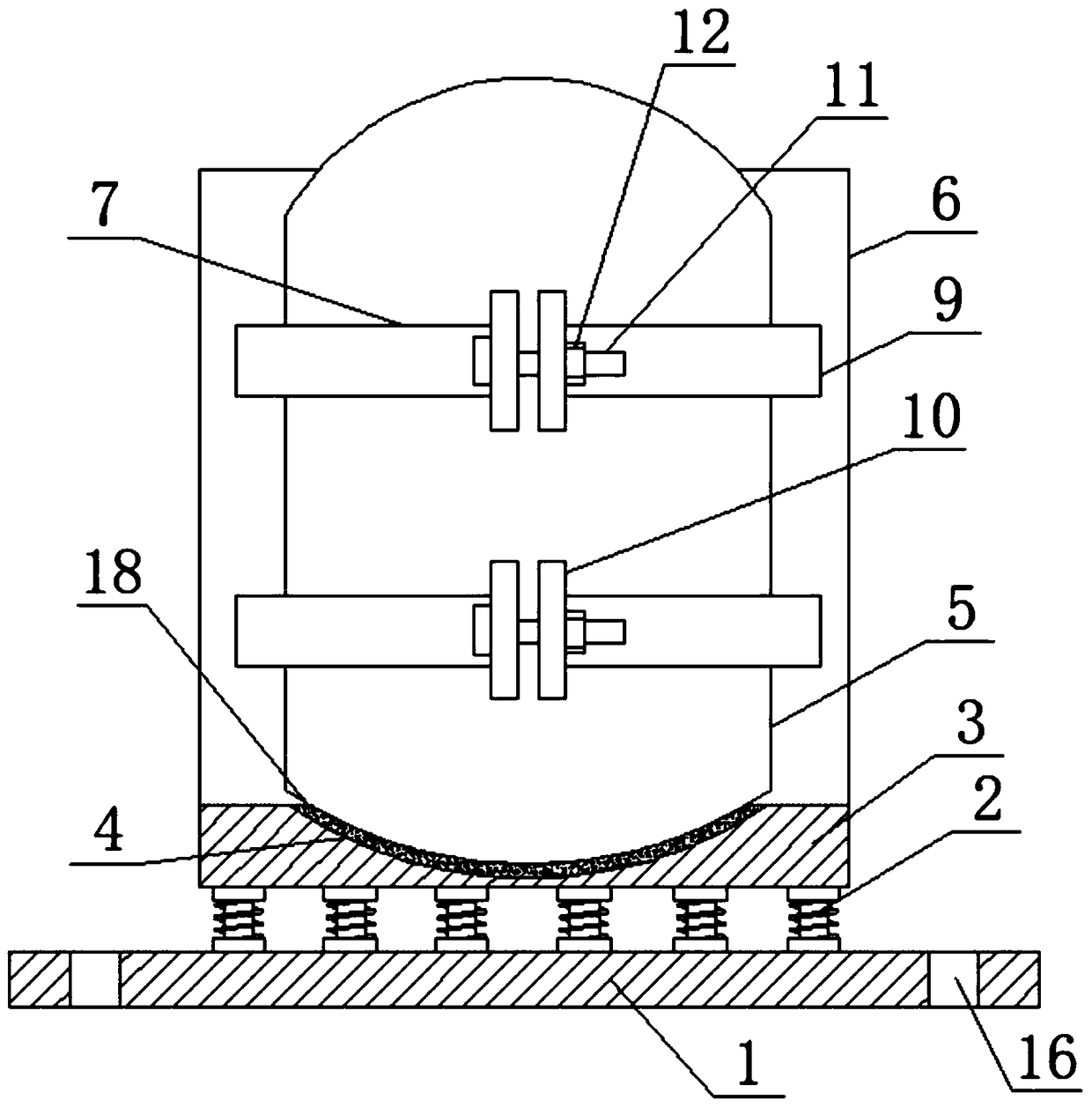 Hydrogen gas cylinder fixing device with protection function