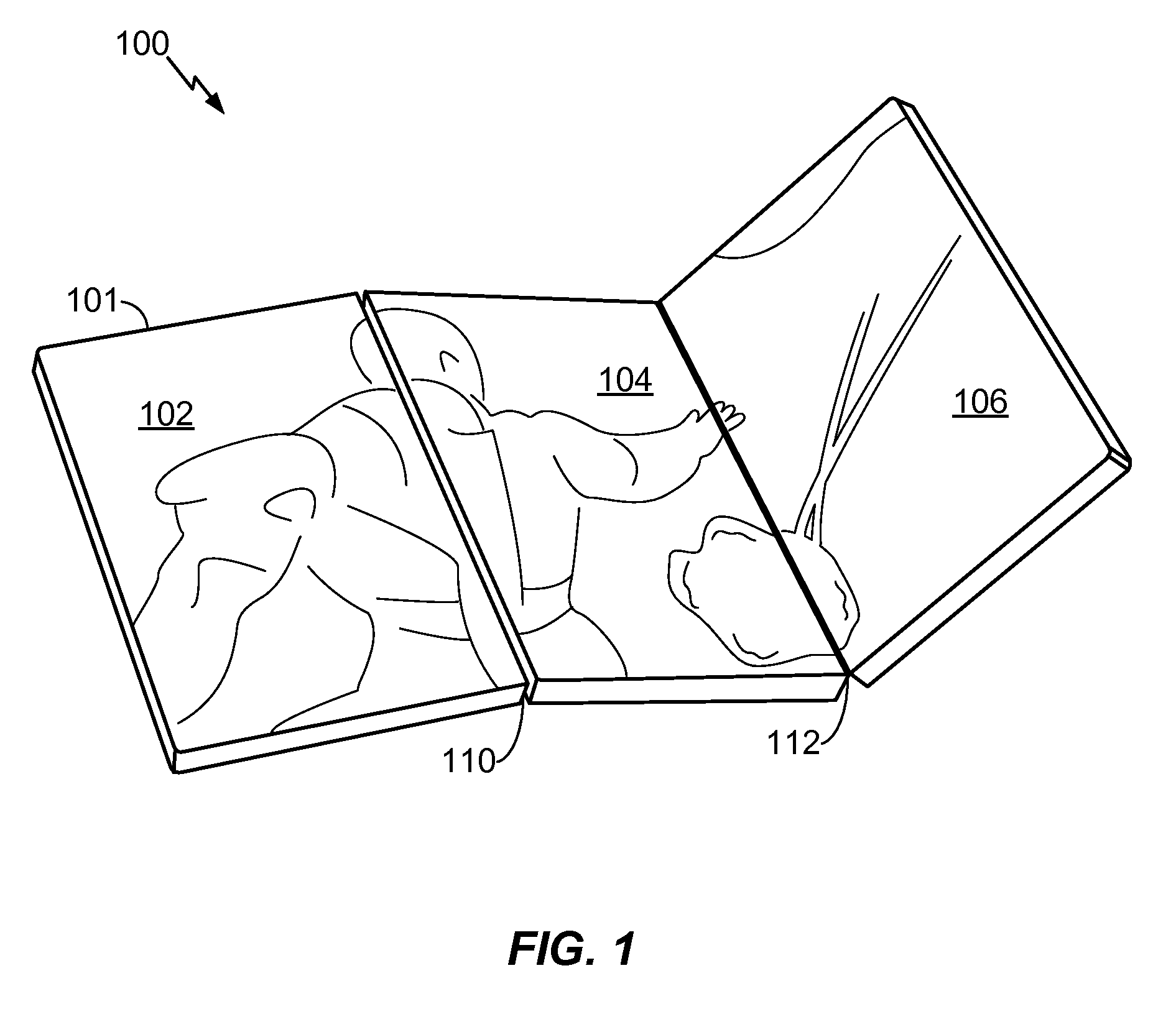 Multi-panel device with configurable interface