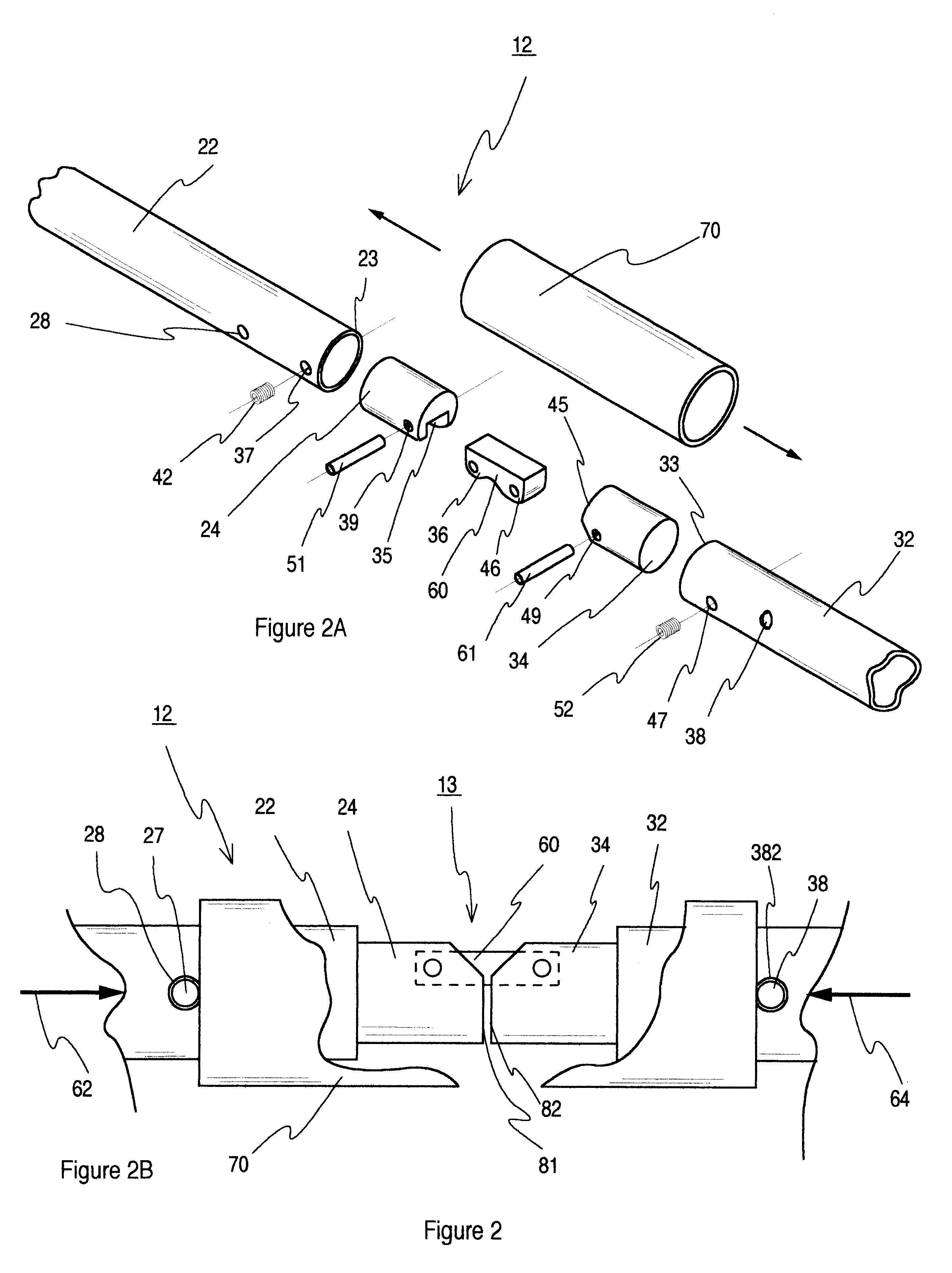 Anti-pinch knuckle for bidirectional sleeve