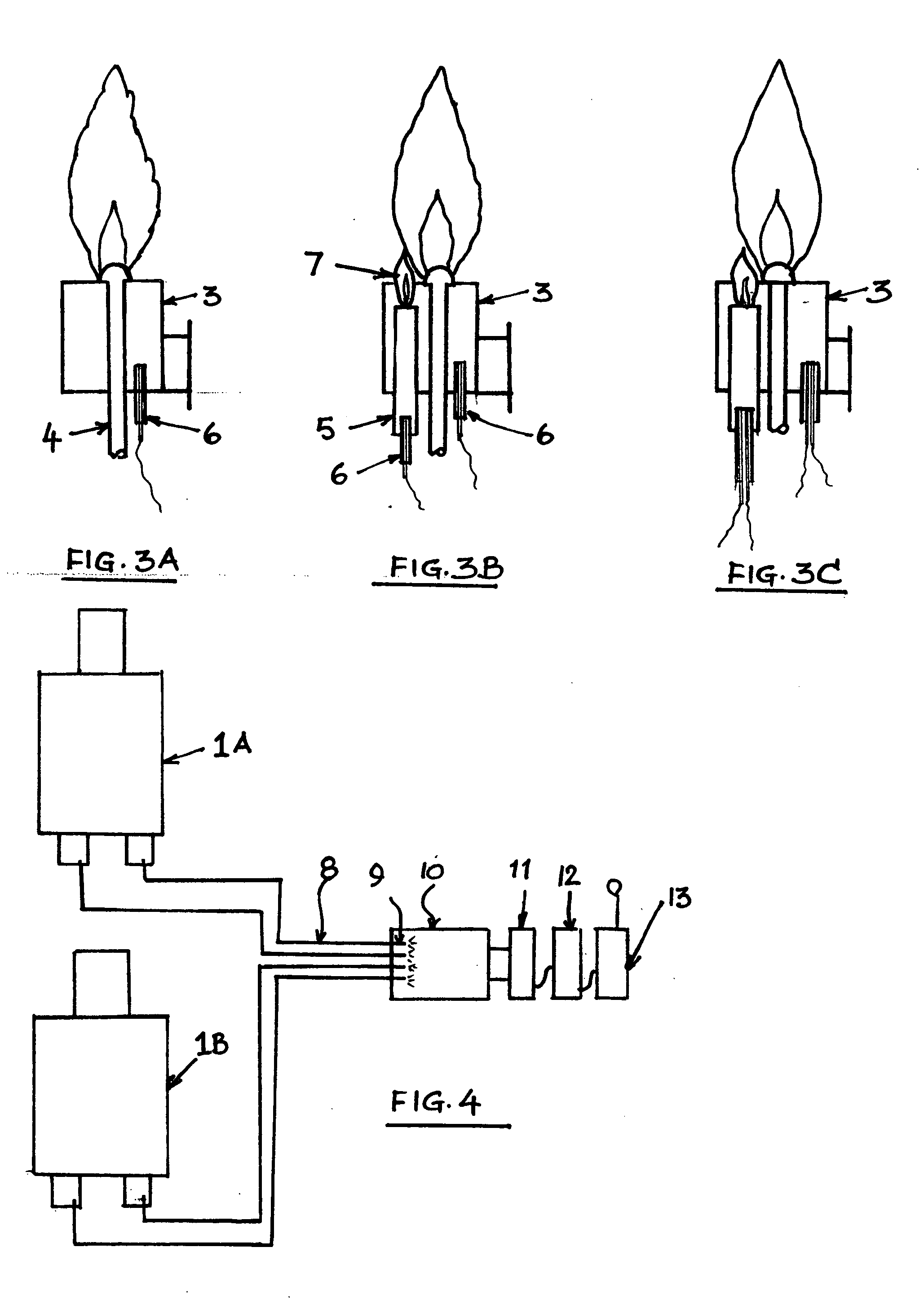 Monitoring of flames using optical fibers and video camera vision system