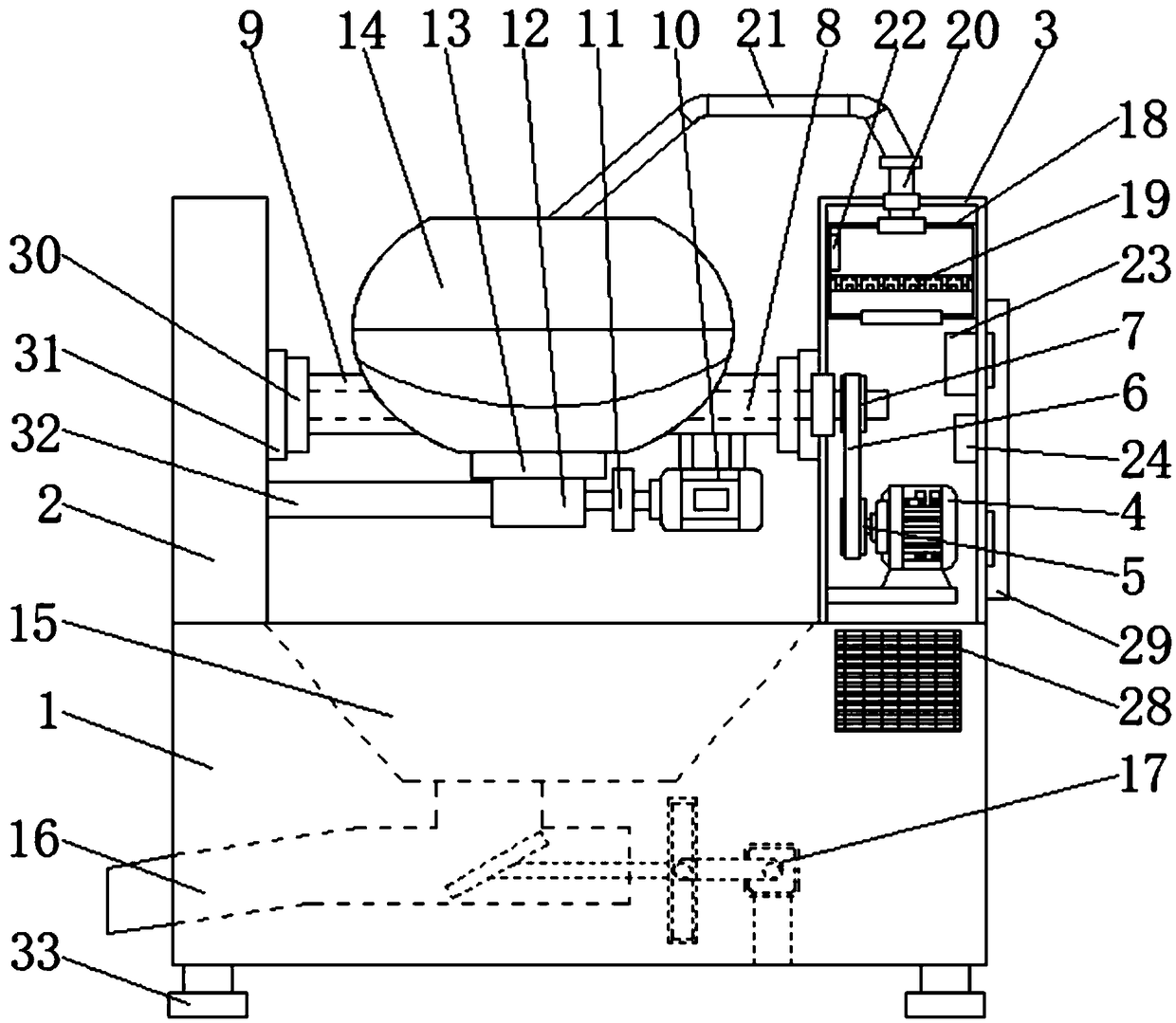 Toppled type conveniently-discharging coating machine