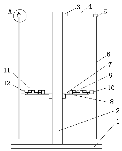 Optical fiber preform transverse transmission clamping device capable of transverse transmission