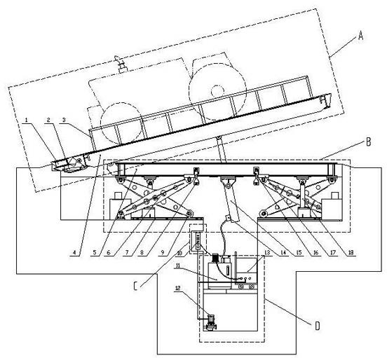 Multifunctional parking brake test bed