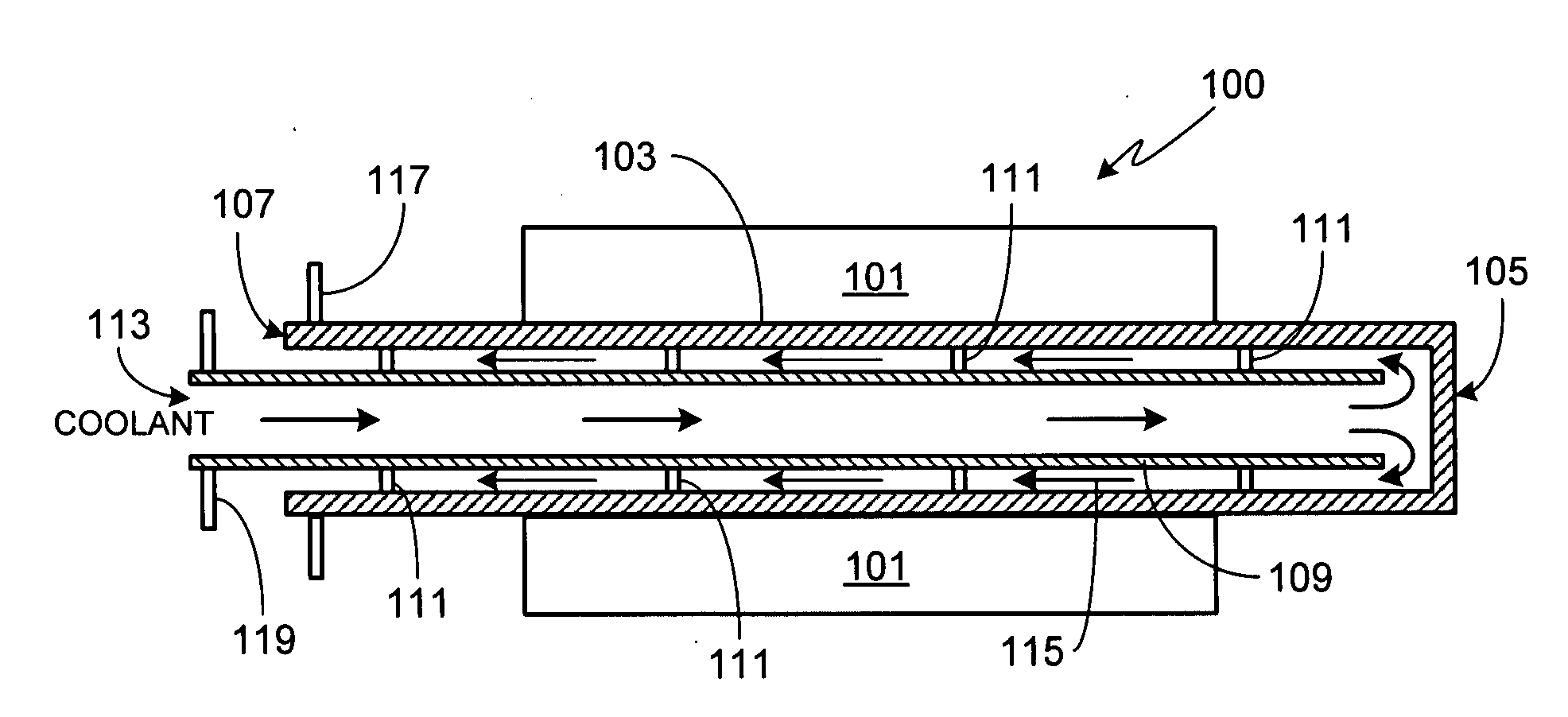 Liquid cooled rotor assembly