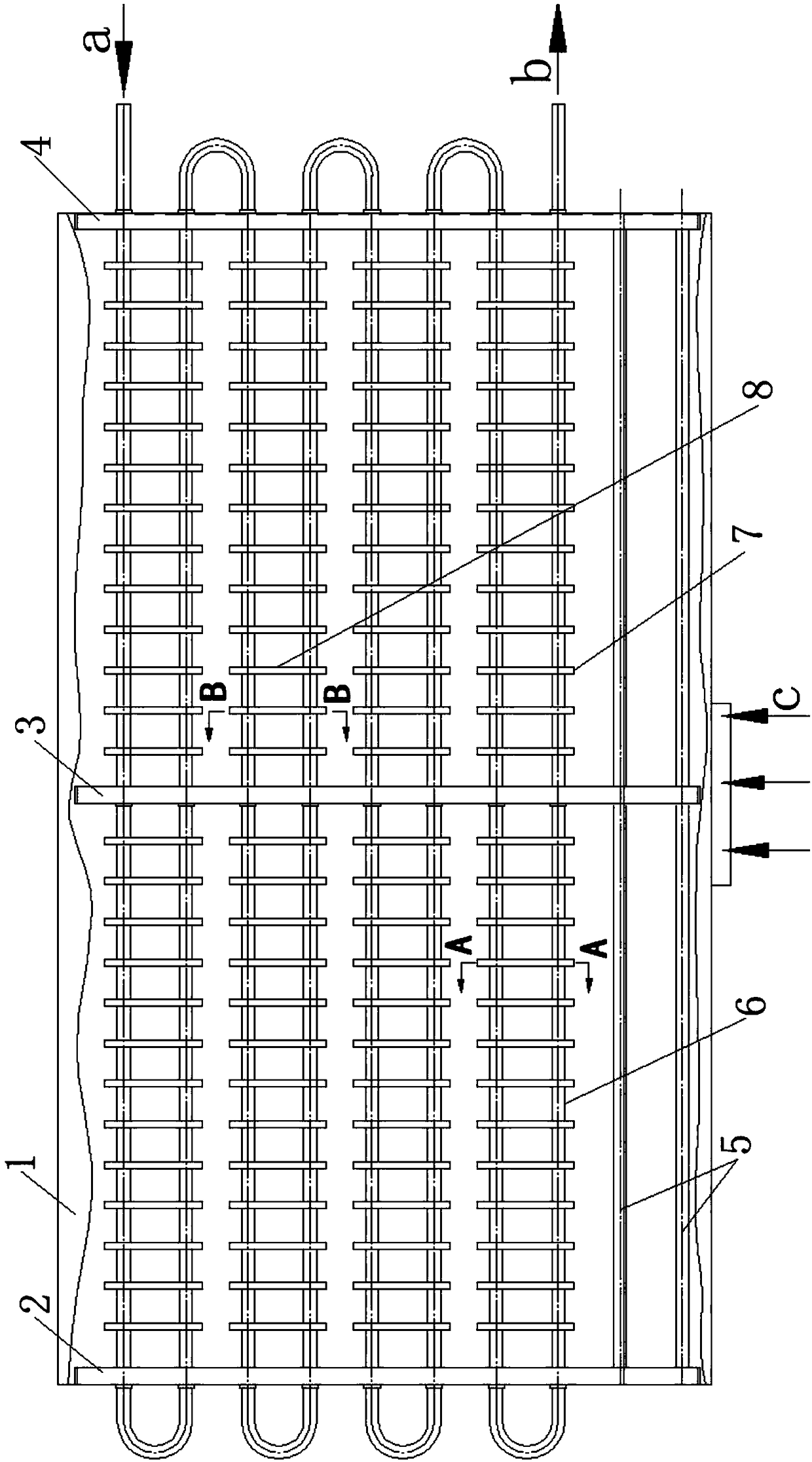 Flue gas deep cooler for achieving gas-liquid-solid condensation and absorbing and restraining low-temperature corrosion